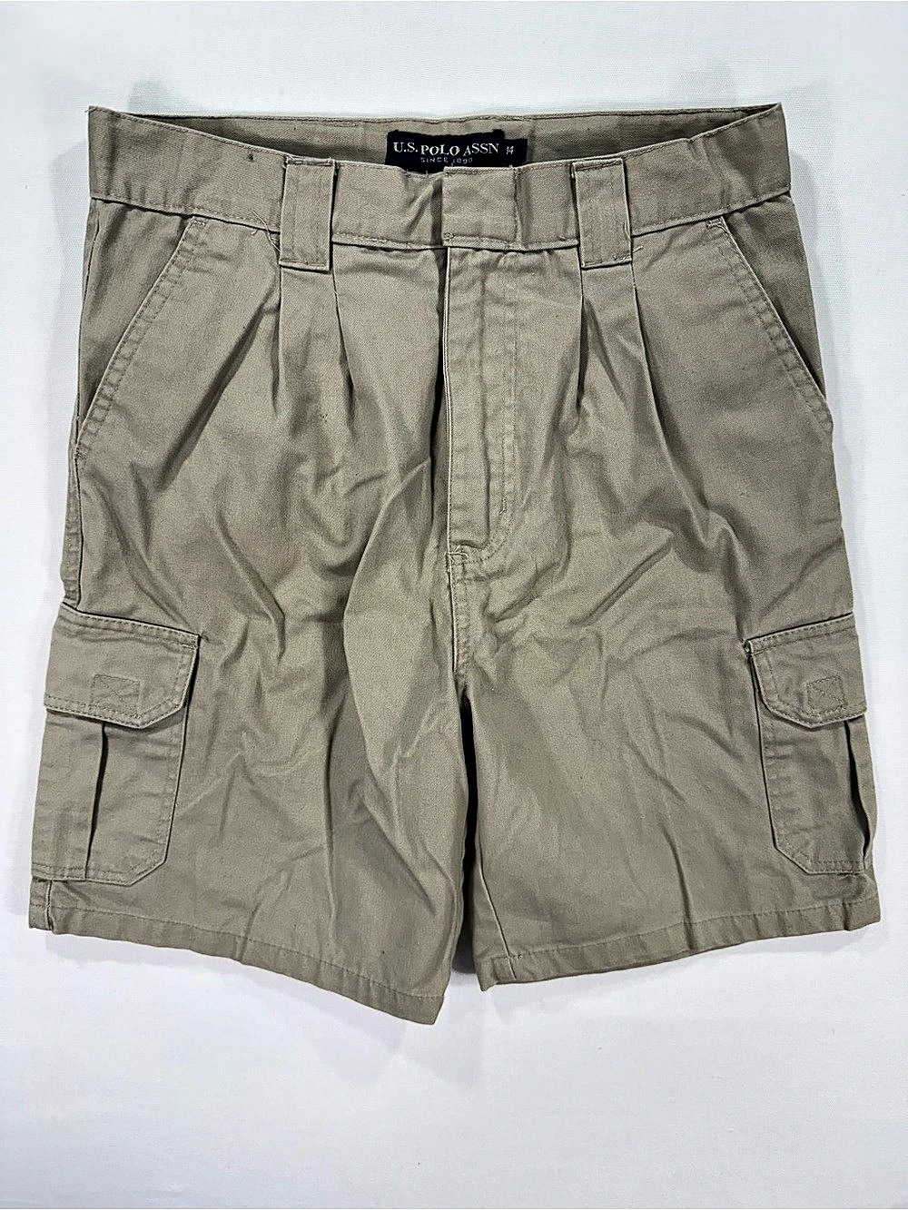 U.S. Polo Assn. Kids Cargo Shorts in Beige Size 14